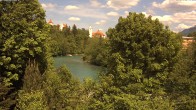Archiv Foto Webcam Füssen: Blick auf Lech und Hohes Schloss 13:00