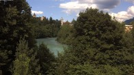 Archiv Foto Webcam Füssen: Blick auf Lech und Hohes Schloss 15:00