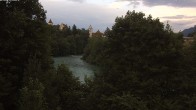 Archiv Foto Webcam Füssen: Blick auf Lech und Hohes Schloss 19:00