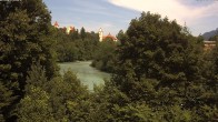Archiv Foto Webcam Füssen: Blick auf Lech und Hohes Schloss 13:00