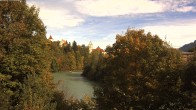 Archiv Foto Webcam Füssen: Blick auf Lech und Hohes Schloss 11:00