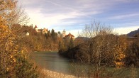 Archiv Foto Webcam Füssen: Blick auf Lech und Hohes Schloss 09:00
