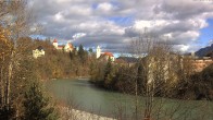 Archiv Foto Webcam Füssen: Blick auf Lech und Hohes Schloss 11:00