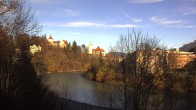 Archiv Foto Webcam Füssen: Blick auf Lech und Hohes Schloss 13:00
