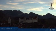 Archiv Foto Webcam Füssen: Blick auf das Hohe Schloss 19:00