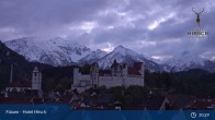 Archiv Foto Webcam Füssen: Blick auf das Hohe Schloss 04:00