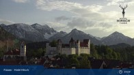 Archiv Foto Webcam Füssen: Blick auf das Hohe Schloss 18:00