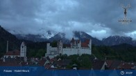 Archiv Foto Webcam Füssen: Blick auf das Hohe Schloss 19:00