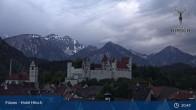 Archiv Foto Webcam Füssen: Blick auf das Hohe Schloss 03:00