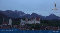 Archiv Foto Webcam Füssen: Blick auf das Hohe Schloss 20:00