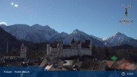 Archiv Foto Webcam Füssen: Blick auf das Hohe Schloss 12:00