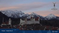 Archiv Foto Webcam Füssen: Blick auf das Hohe Schloss 07:00