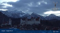 Archiv Foto Webcam Füssen: Blick auf das Hohe Schloss 02:00