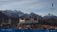 Archiv Foto Webcam Füssen: Blick auf das Hohe Schloss 10:00