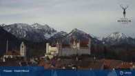 Archiv Foto Webcam Füssen: Blick auf das Hohe Schloss 08:00