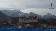 Archiv Foto Webcam Füssen: Blick auf das Hohe Schloss 12:00