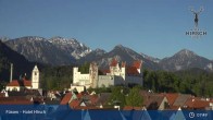 Archiv Foto Webcam Füssen: Blick auf das Hohe Schloss 07:00