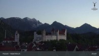 Archiv Foto Webcam Füssen: Blick auf das Hohe Schloss 02:00
