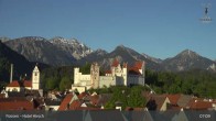 Archiv Foto Webcam Füssen: Blick auf das Hohe Schloss 06:00