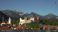 Archiv Foto Webcam Füssen: Blick auf das Hohe Schloss 07:00