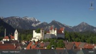 Archiv Foto Webcam Füssen: Blick auf das Hohe Schloss 08:00