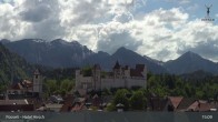 Archiv Foto Webcam Füssen: Blick auf das Hohe Schloss 21:00