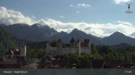 Archiv Foto Webcam Füssen: Blick auf das Hohe Schloss 16:00