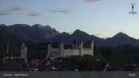 Archiv Foto Webcam Füssen: Blick auf das Hohe Schloss 02:00