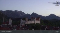 Archiv Foto Webcam Füssen: Blick auf das Hohe Schloss 02:00