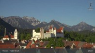 Archiv Foto Webcam Füssen: Blick auf das Hohe Schloss 07:00