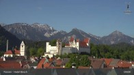 Archiv Foto Webcam Füssen: Blick auf das Hohe Schloss 08:00