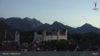 Archiv Foto Webcam Füssen: Blick auf das Hohe Schloss 02:00