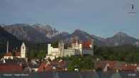 Archiv Foto Webcam Füssen: Blick auf das Hohe Schloss 07:00