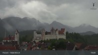 Archiv Foto Webcam Füssen: Blick auf das Hohe Schloss 18:00