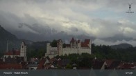 Archiv Foto Webcam Füssen: Blick auf das Hohe Schloss 07:00