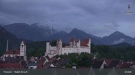Archiv Foto Webcam Füssen: Blick auf das Hohe Schloss 04:00