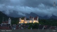 Archiv Foto Webcam Füssen: Blick auf das Hohe Schloss 02:00