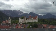Archiv Foto Webcam Füssen: Blick auf das Hohe Schloss 12:00