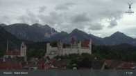 Archiv Foto Webcam Füssen: Blick auf das Hohe Schloss 16:00