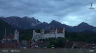 Archiv Foto Webcam Füssen: Blick auf das Hohe Schloss 02:00