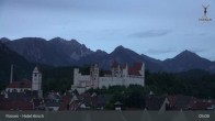 Archiv Foto Webcam Füssen: Blick auf das Hohe Schloss 04:00