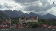 Archiv Foto Webcam Füssen: Blick auf das Hohe Schloss 14:00