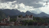 Archiv Foto Webcam Füssen: Blick auf das Hohe Schloss 16:00