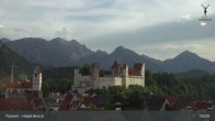 Archiv Foto Webcam Füssen: Blick auf das Hohe Schloss 18:00