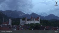 Archiv Foto Webcam Füssen: Blick auf das Hohe Schloss 02:00