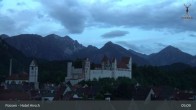 Archiv Foto Webcam Füssen: Blick auf das Hohe Schloss 04:00