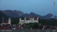 Archived image Webcam High Palace in Füssen 04:00
