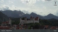 Archiv Foto Webcam Füssen: Blick auf das Hohe Schloss 14:00