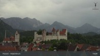 Archiv Foto Webcam Füssen: Blick auf das Hohe Schloss 18:00