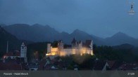 Archiv Foto Webcam Füssen: Blick auf das Hohe Schloss 02:00